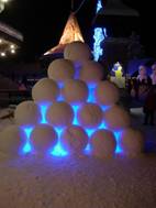:Snowball pyramid at Santa Claus' Village.jpg